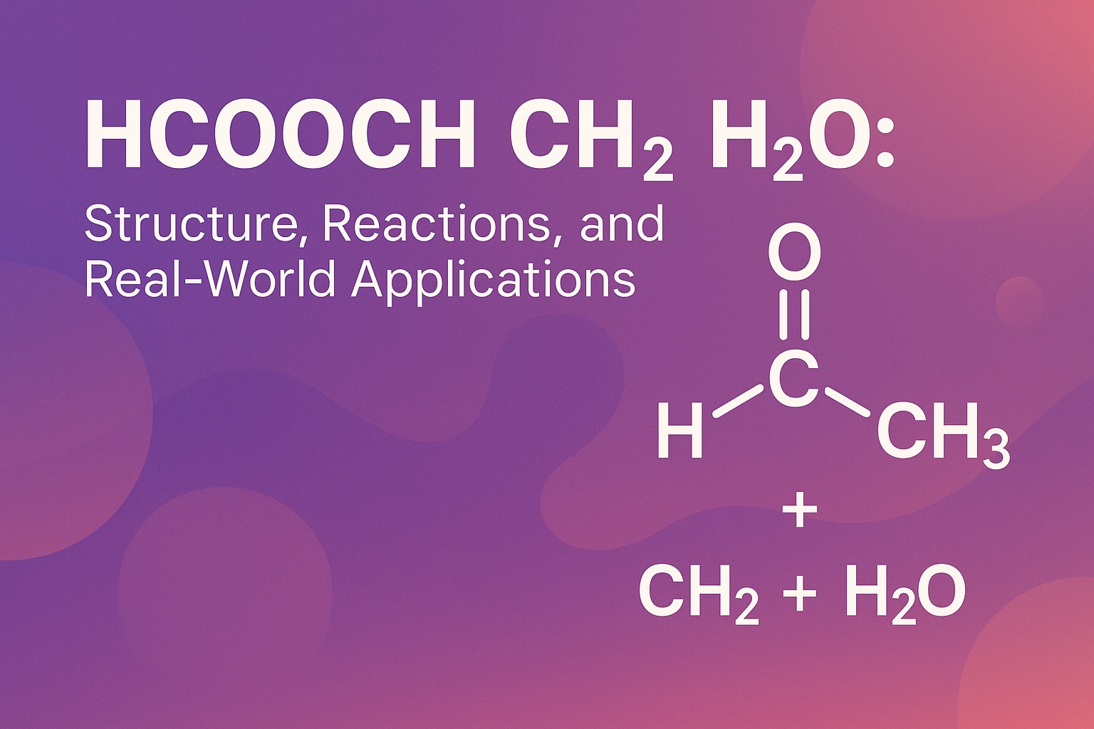 The Hydrolysis of Methyl Formate: A Deep Dive into HCOOCH₃ + H₂O
